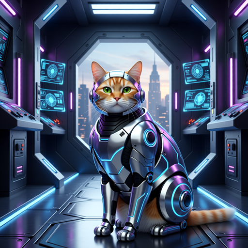 橘猫-赛博朋克